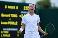 Tennis - Wimbledon : Pouille s'invite en quarts, Gasquet abandonne