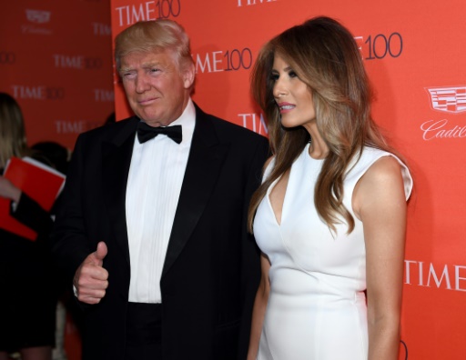 Donald Trump et sa femme Melania Trump le 26 avril 2016 à New York © TIMOTHY A. CLARY AFP/Archives