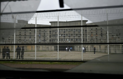 Une cour de la prison de Fleury-Merogis, en region parisienne, le 29 octobre 2015