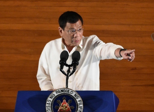Le president philippin, Rodrigo Duterte, a Manille le 25 juillet 2016
