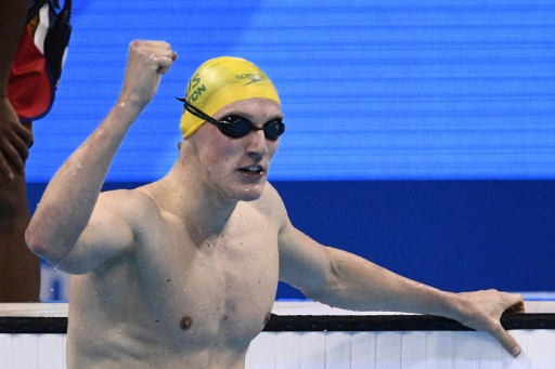 L'Australien Mack Horton, sacré sur 400 m nage libre aux JO de Rio, le 6 août 2016 © Martin BUREAU AFP