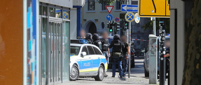 Intervention policiere  a Sarrebruck le 7 aout. (Photo d'illustration).