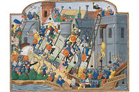 Stupeur. Le siège de Constantinople. Miniature (XVe siècle) ornant le manuscrit de 