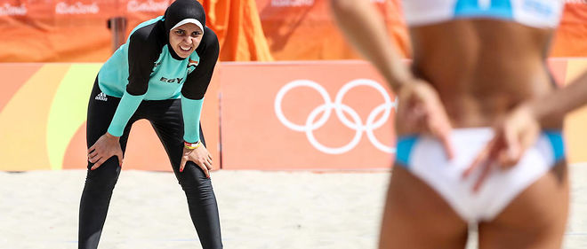 Le 9 aout, la joueuse de beach volley egyptienne Doaa El Ghobashy