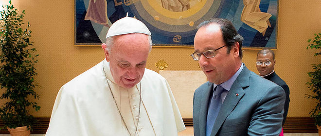 Le pape et le president se sont entretenus pendant une quarantaine de minutes, a Rome.