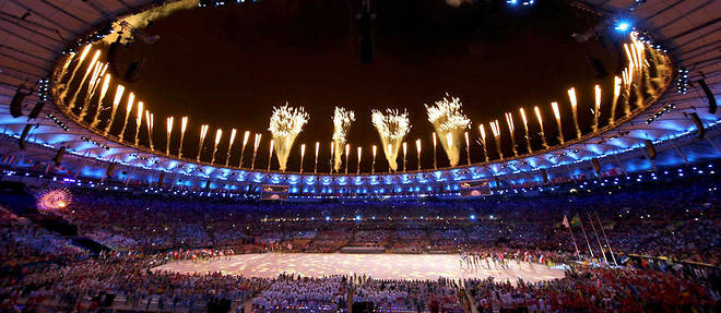 La ceremonie de cloture des Jeux olympiques, a Rio.