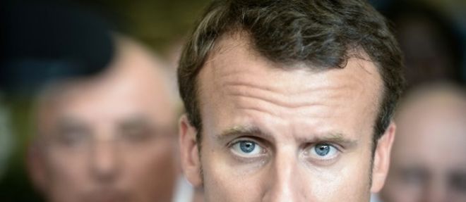 Le ministre de l'Economie Emmanuel Macron le 25 aout 2016 a Colmar
