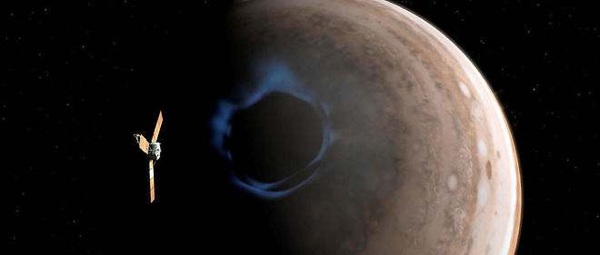 La sonde Juno de la Nasa a pris des cliches inedits des poles de la planete Jupiter.