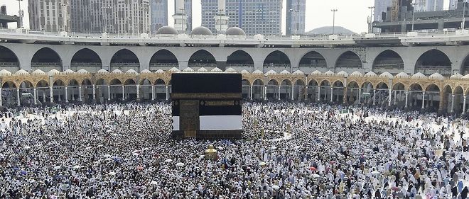 Des musulmans rassembles lors du pelerinage a La Mecque