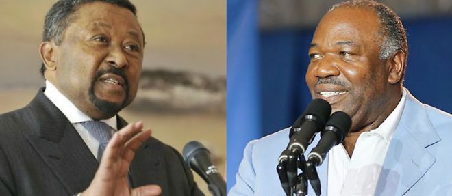 A gauche, le candidat Jean Ping, arrive deuxieme a la presidentielle, et a droite, le president sortant Ali Bongo, candidat a sa propre succession, ont chacun depose des recours devant la Cour constitutionnelle. 