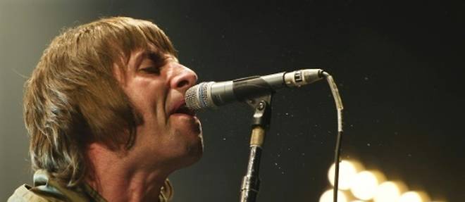 Liam Gallagher, la star du groupe de rock Oasis, le 21 aout 2011 a Biddinghuizen, aux Pays-Bas