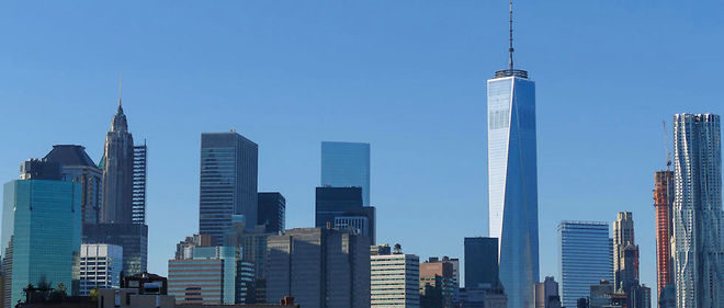 Le World Trade Center One, surnomme "Freedom Tower", est le plus grand gratte-ciel du continent americain.