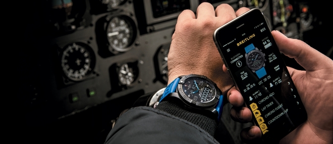 La première montre connectée destinée aux pilotes, signée Breitling. 