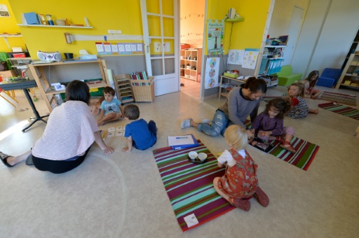 L'école Montessori (pédagogie alternative) de Saint-Pierre-de-Frugie (Dordogne) accueille une vingtaine d'enfants, le 12 septembre 2016. © PASCAL LACHENAUD AFP/Archives