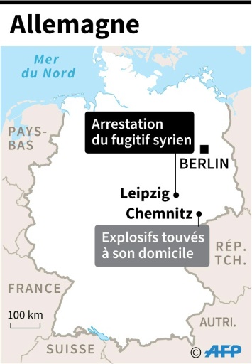 Carte d'Allemagne localisant Leipzig © AFP   AFP