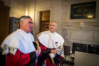 Bertrand Louvel et Jean-Claude Marin, les deux plus hauts magistrats de France. ©LIONEL BONAVENTURE