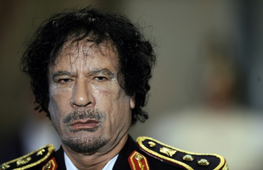 Le dictateur libyen Mouammar Kadhafi le 10 juin 2009 à Rome © FILIPPO MONTEFORTE AFP/Archives