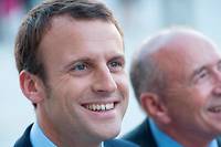 Emmanuel Macron a trouv&#233; chez G&#233;rard Collomb son meilleur soutien. ©CITIZENSIDE/Franck CHAPOLARD