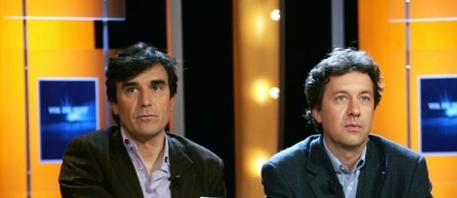 Les journalistes Georges Malbrunot et Christian Chesnot le 10 mai 2005 a Paris