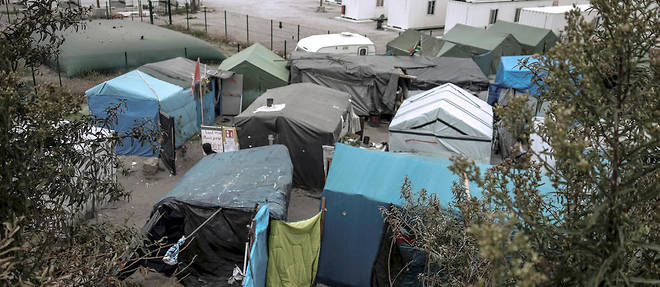 Le camp de migrants a Calais. 