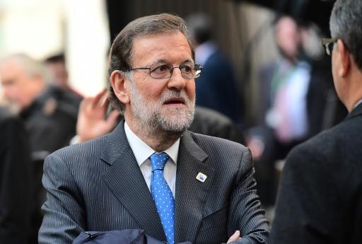 Le Premier ministre espagnol Mariano Rajoy, le 21 octobre 2016 à Bruxelles © EMMANUEL DUNAND AFP