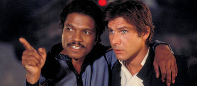 Dans la trilogie originale, Lando Calrissian etait joue par l'acteur Billy Dee Wiliams. Ici au cote d'Harrison Ford.