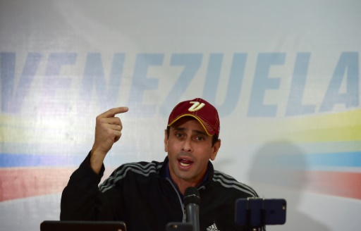 L'opposant vénézuélien Henrique Capriles, le 25 octobre 2016 à Caracas © Ronaldo SCHEMIDT AFP