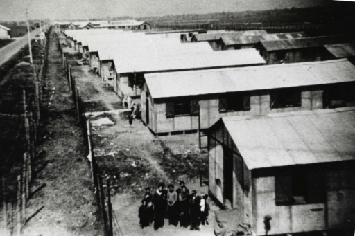 Le camp d'internement de Tsiganes en 1944 à Montreuil-Bellay © HO HO/AFP/Archives