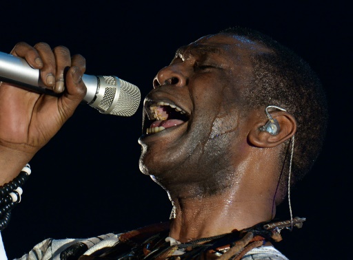 Le Sénégalais Youssou N'Dour en concert à Bercy à Paris le 12 octobre 2013 © PIERRE ANDRIEU AFP/Archives