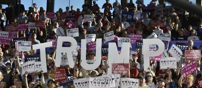 Des partisans de Donald Trump, lors d'un meeting a Raleigh, le 7 novembre 2016 en Caroline du Nord