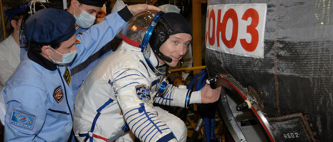 Thomas Pesquet, 38 ans, dixieme Francais a s'envoler pour l'espace.
 