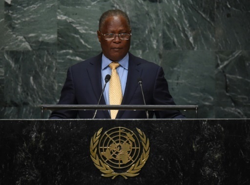Le president haitien Jocelerme Privert aux Nations Unies le 23 septembre 2016 a New-York