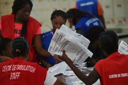 Décompte des bulletins dans un bureau de vote de Port-au-Prince, le 21 novembre 2016 © HECTOR RETAMAL AFP