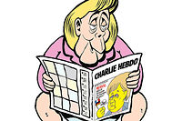 &quot;Charlie Hebdo&quot; d&eacute;shabille Merkel pour sa premi&egrave;re en Allemagne