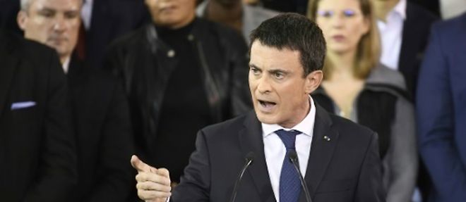 Manuel Valls lors de son discours de candidature a Evry le 5 decembre 2016