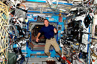 Thomas Pesquet à bord de l'ISS. ©Picasa