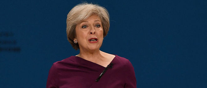 Theresa May en octobre 2016, a Birmingham.