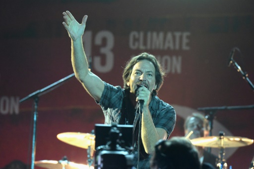 Eddie Vedder, chanteur du groupe Pearl Jam, le 26 septembre 2015 à New York © Theo Wargo GETTY IMAGES NORTH AMERICA/AFP/Archives