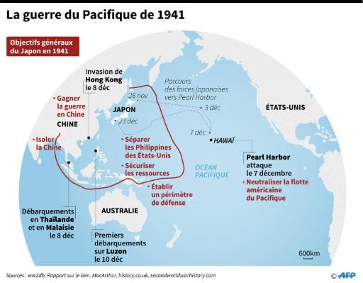 La guerre du Pacifique de 1941 © Vincent LEFAI, John SAEKI, Laurence CHU AFP
