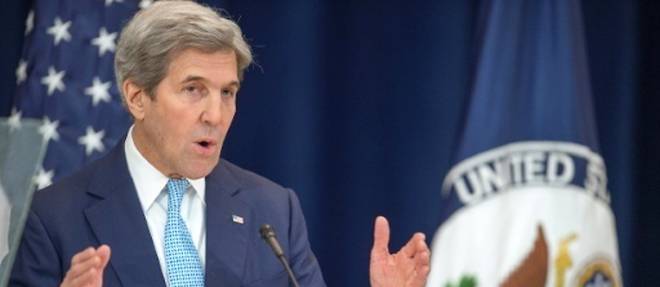 John Kerry au Departement d'Etat a Washington le 28 decembre 2016