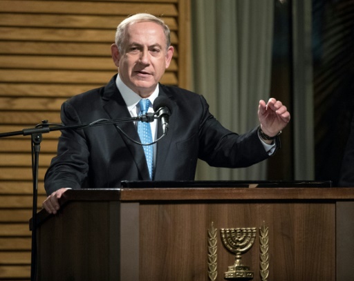 Le Premier ministre israélien Benjamin Netanyahu, le 24 décembre 2016 à Rhavat Ronit (sud de Netanya) © JACK GUEZ AFP