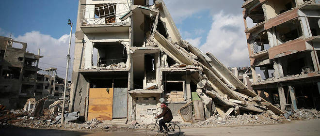 Le 30 decembre, a Douma, dans le quartier de la Ghouta, a l'est de Damas, tenu par les rebelles.