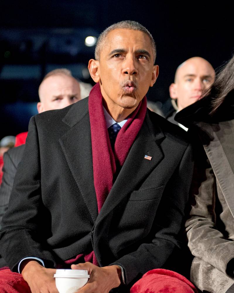 Obamas Attend National Christmas Tree Lighting © RON SACHS RON SACHS / DPA / dpa Picture-Alliance/AFP