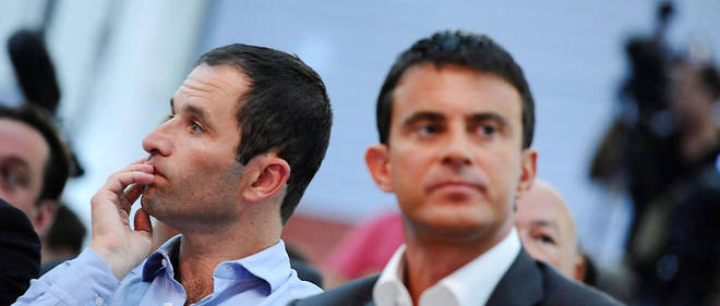 Benoit Hamon et Manuel Valls a La Rochelle, le 28 aout 2011.