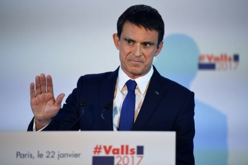 Manuel Valls, le 22 janvier 2017 a Paris
