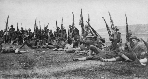 Photo datee du 1er mai 1917 de soldats americains fourni par l'Historial de Peronne, le musee de la Premiere guerre mondiale