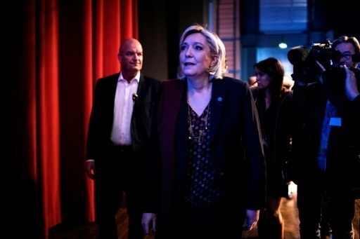 Marine Le Pen a son arrivee aux "Assises presidentielles" le 4 fevrier 2017 a Lyon