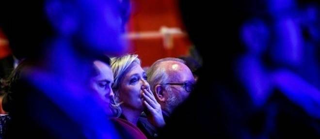 La presidente du Front National et candidate a la presidentielle francais Marine Le Pen a Lyon, le 4 fevrier 2017