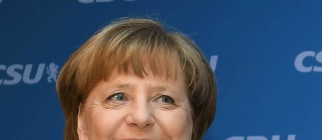 La chanceliere allemande Angela Merkel, le 6 fevrier 2017 a Munich