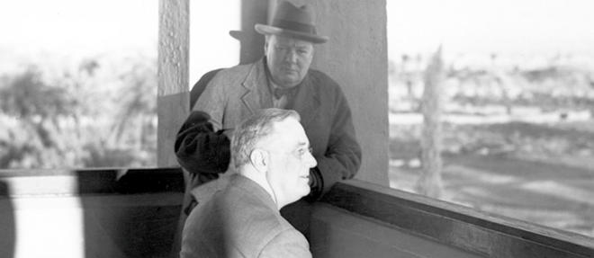 Roosevelt et Churchill a Marrakech.